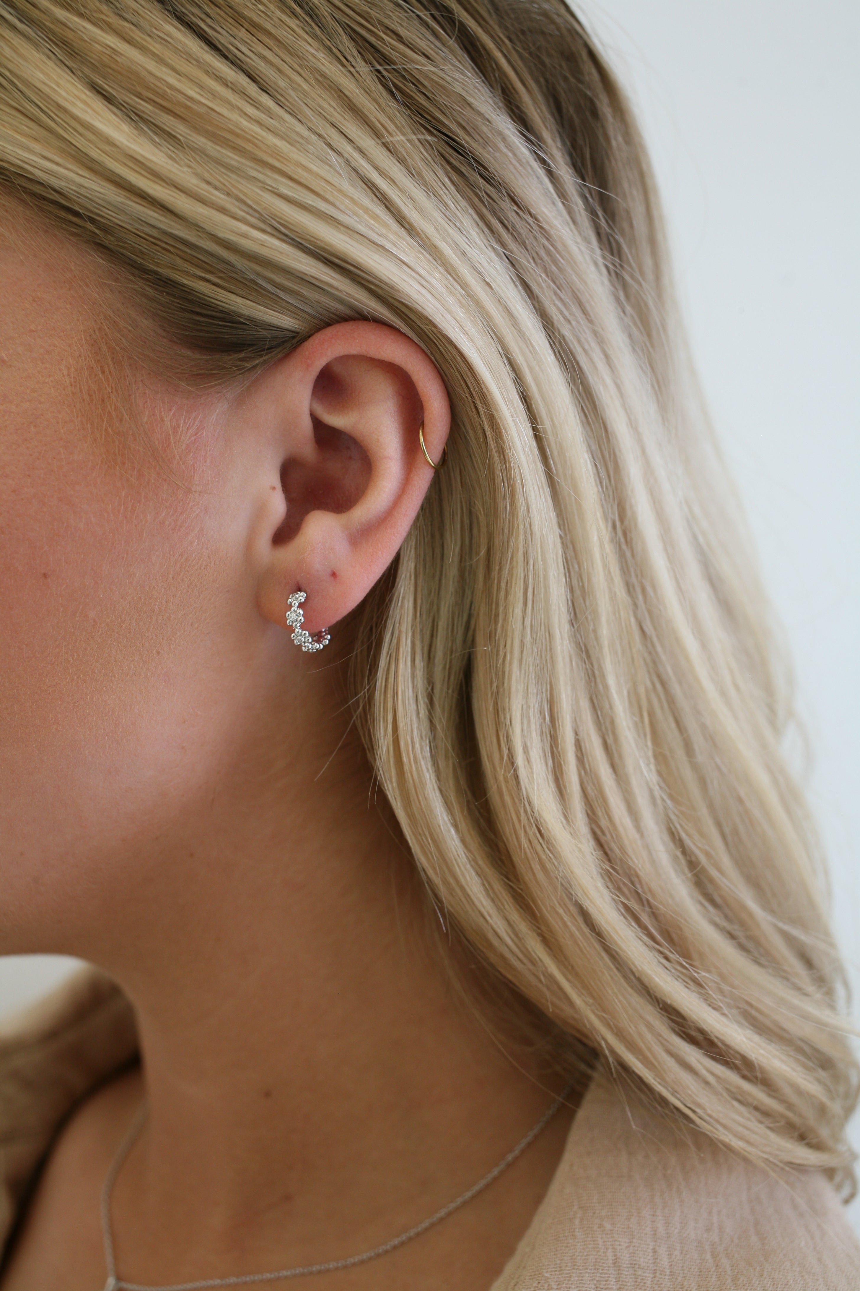 Mini Flower Hoop Earrings