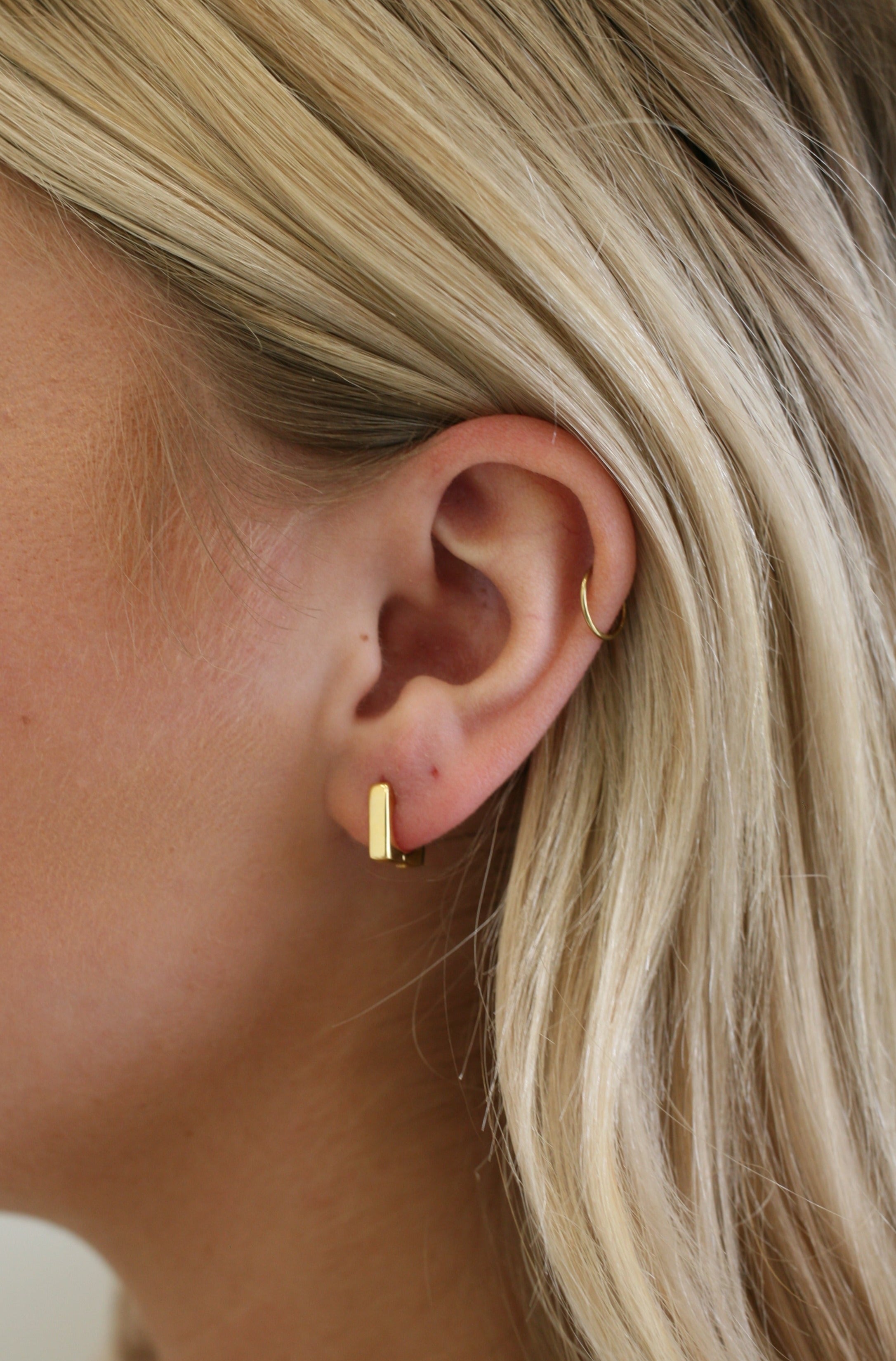 Mini Square Hoop Earrings – Iris Mae