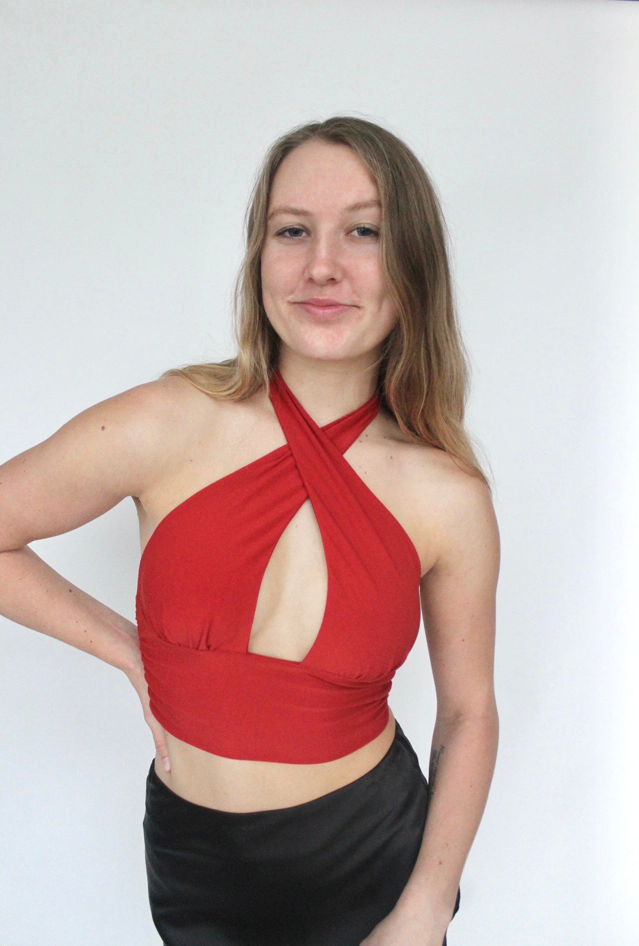 Bellflower Halter Top In Rust