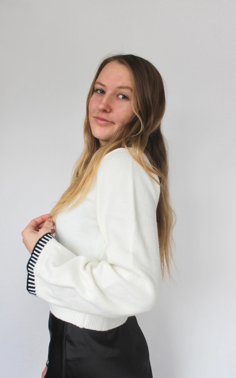 Pearl Flare Sleeve Sweater