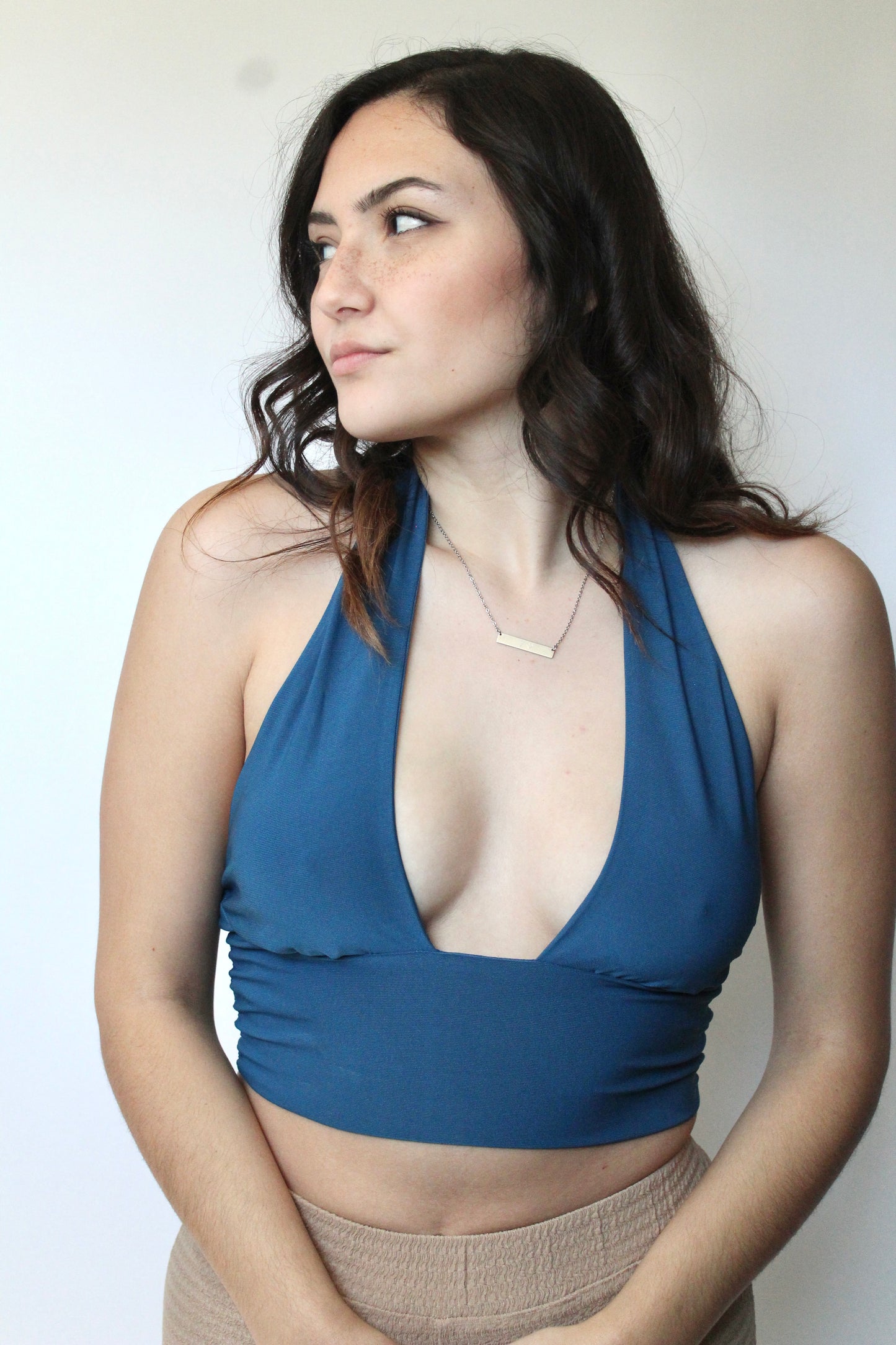 Bellflower Halter Top In Cobalt