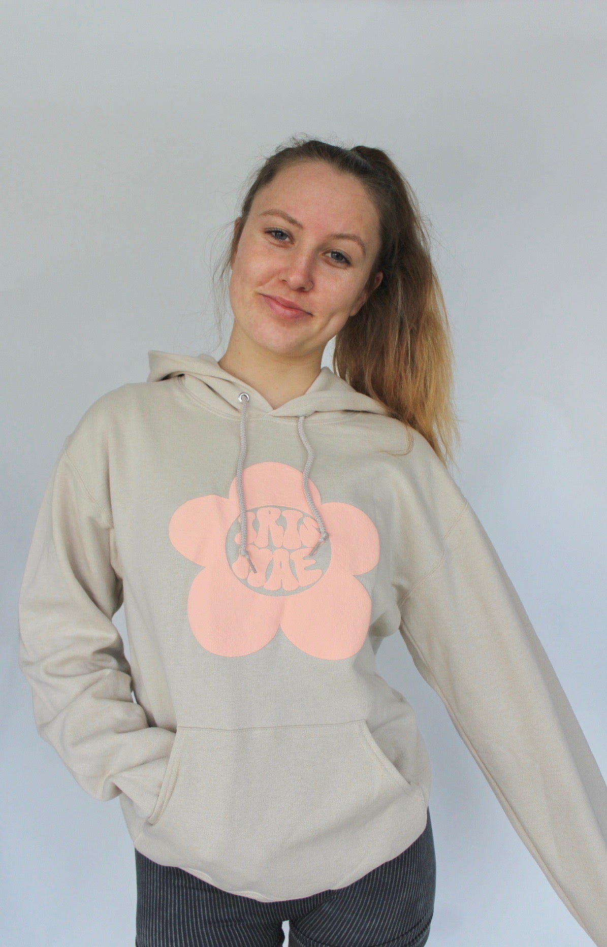 Iris Mae Puff Print Flower Hoodie