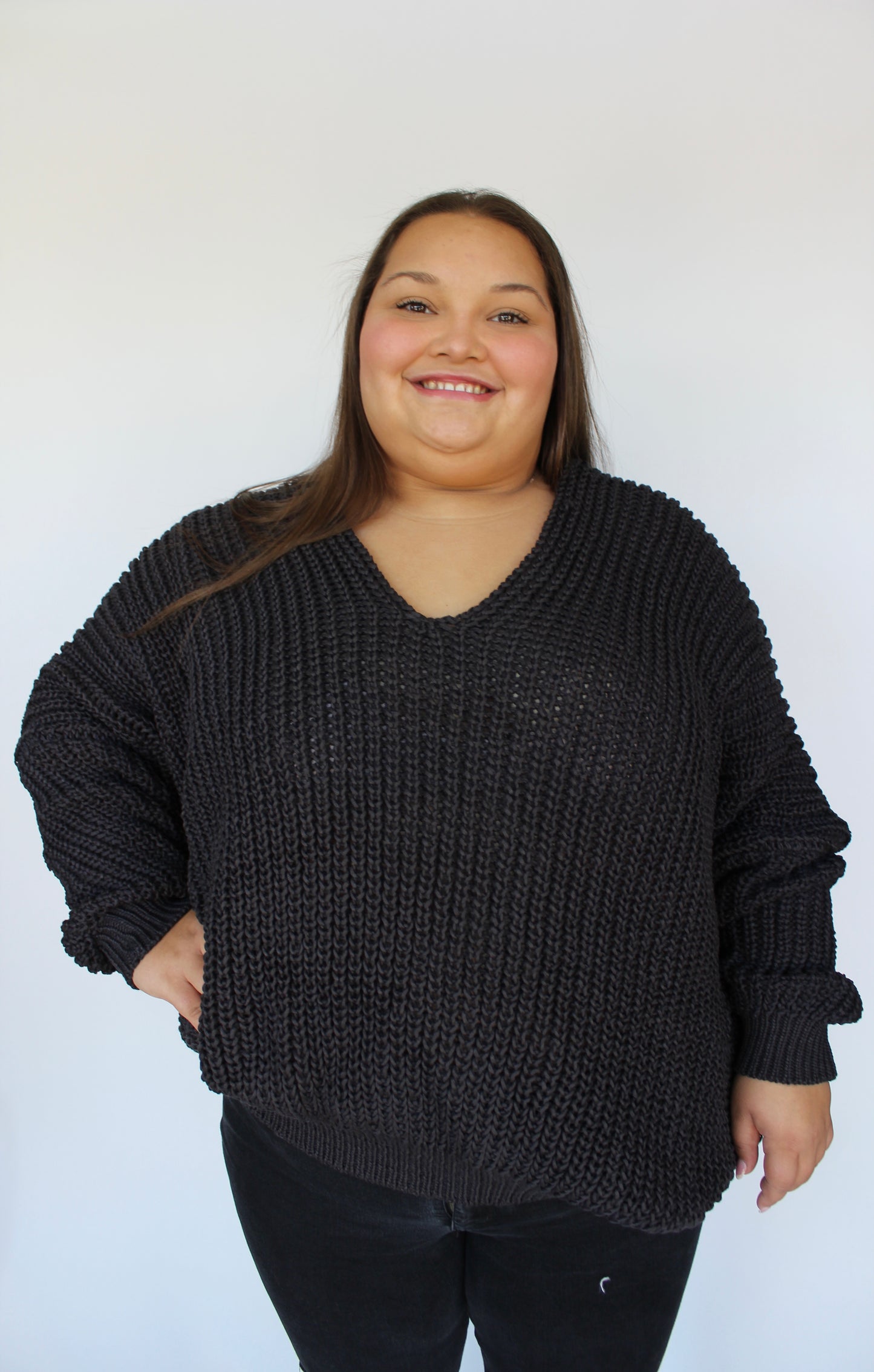 Charcoal Knit Sweater