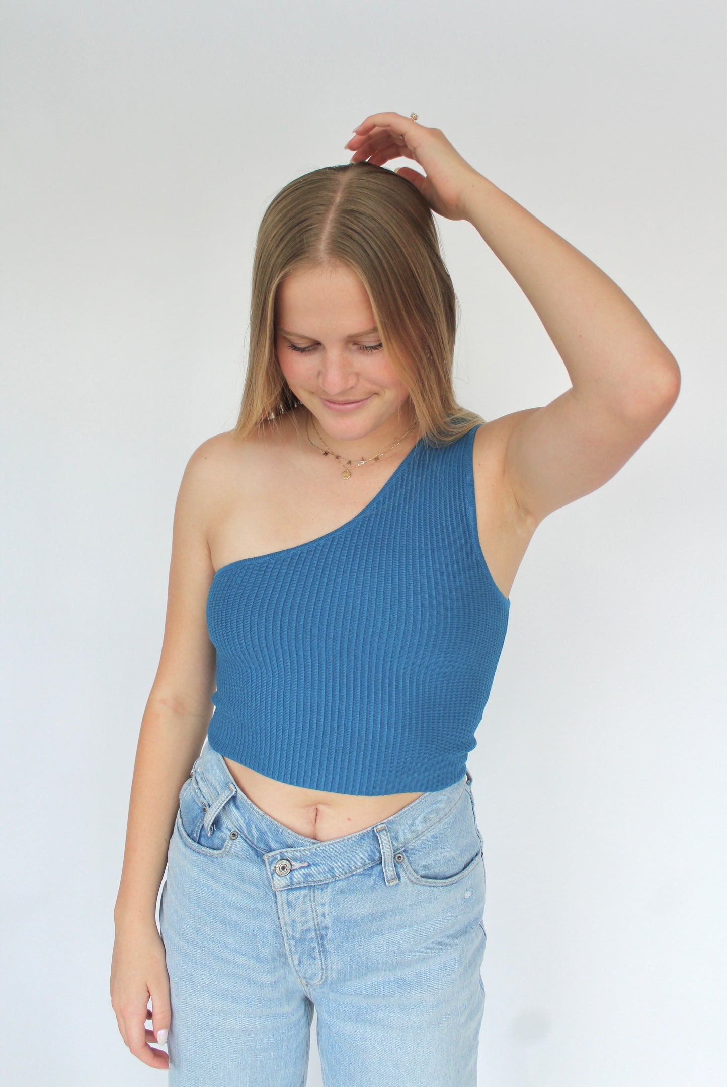 On The Side Top in Cobalt
