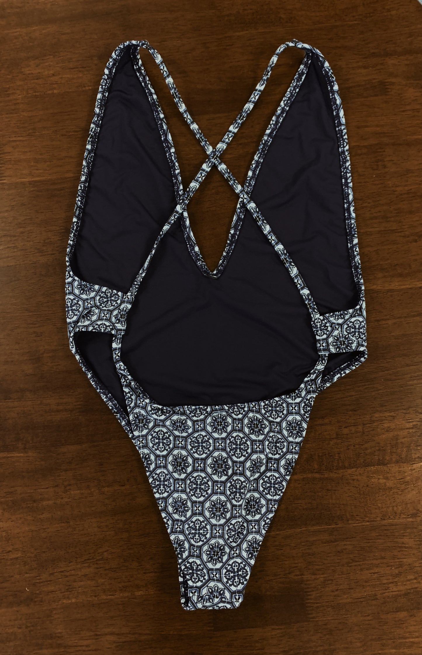 Navy Tile One Piece