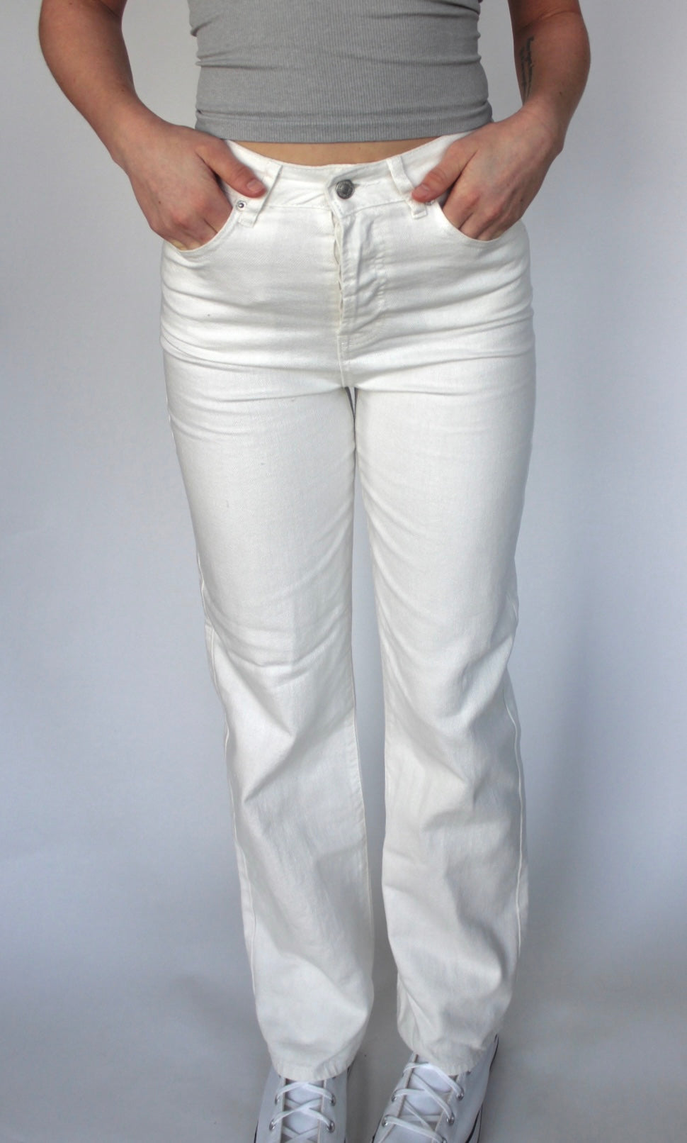 Off-White Hi-Rise Flare Jeans