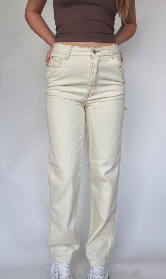 Beige Carpenter Pants