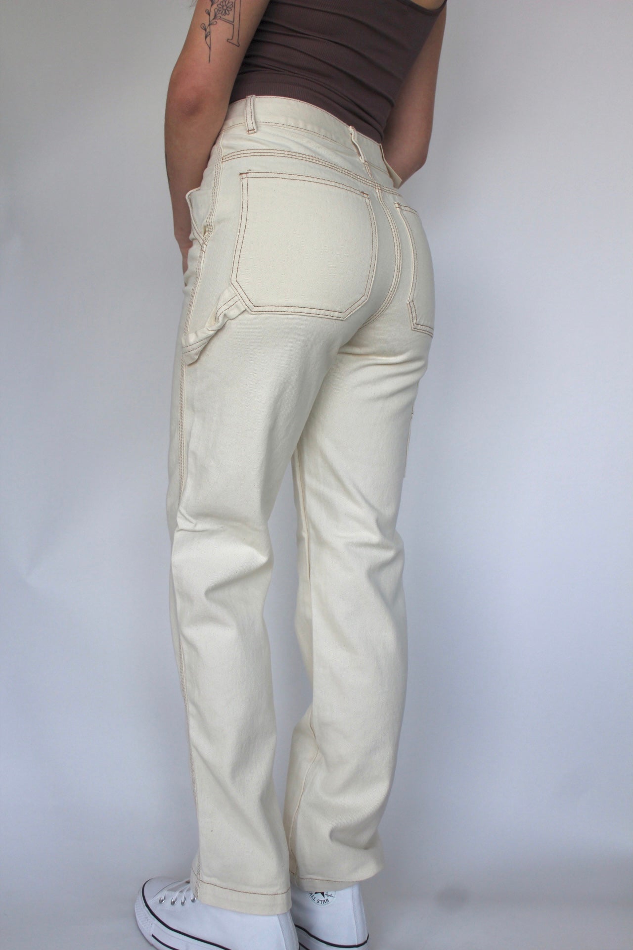Beige Carpenter Pants