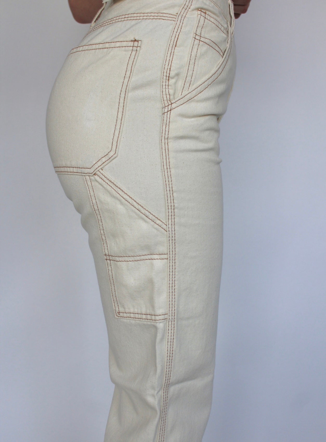 Beige Carpenter Pants