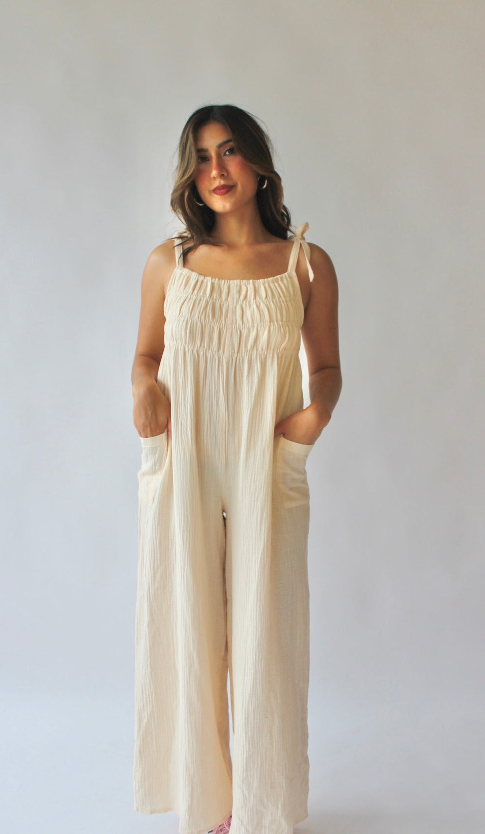 Honey Linen Jumpsuit