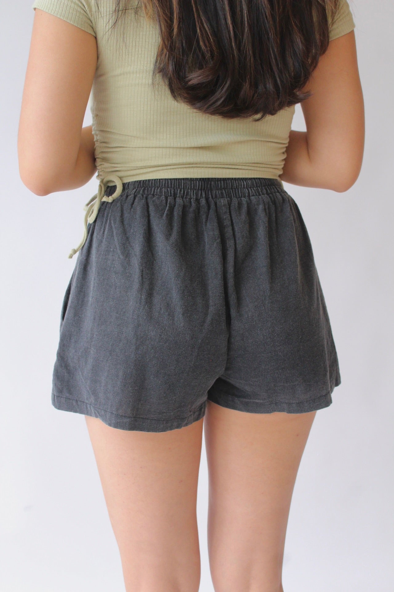 Ebony Mineral Wash Shorts