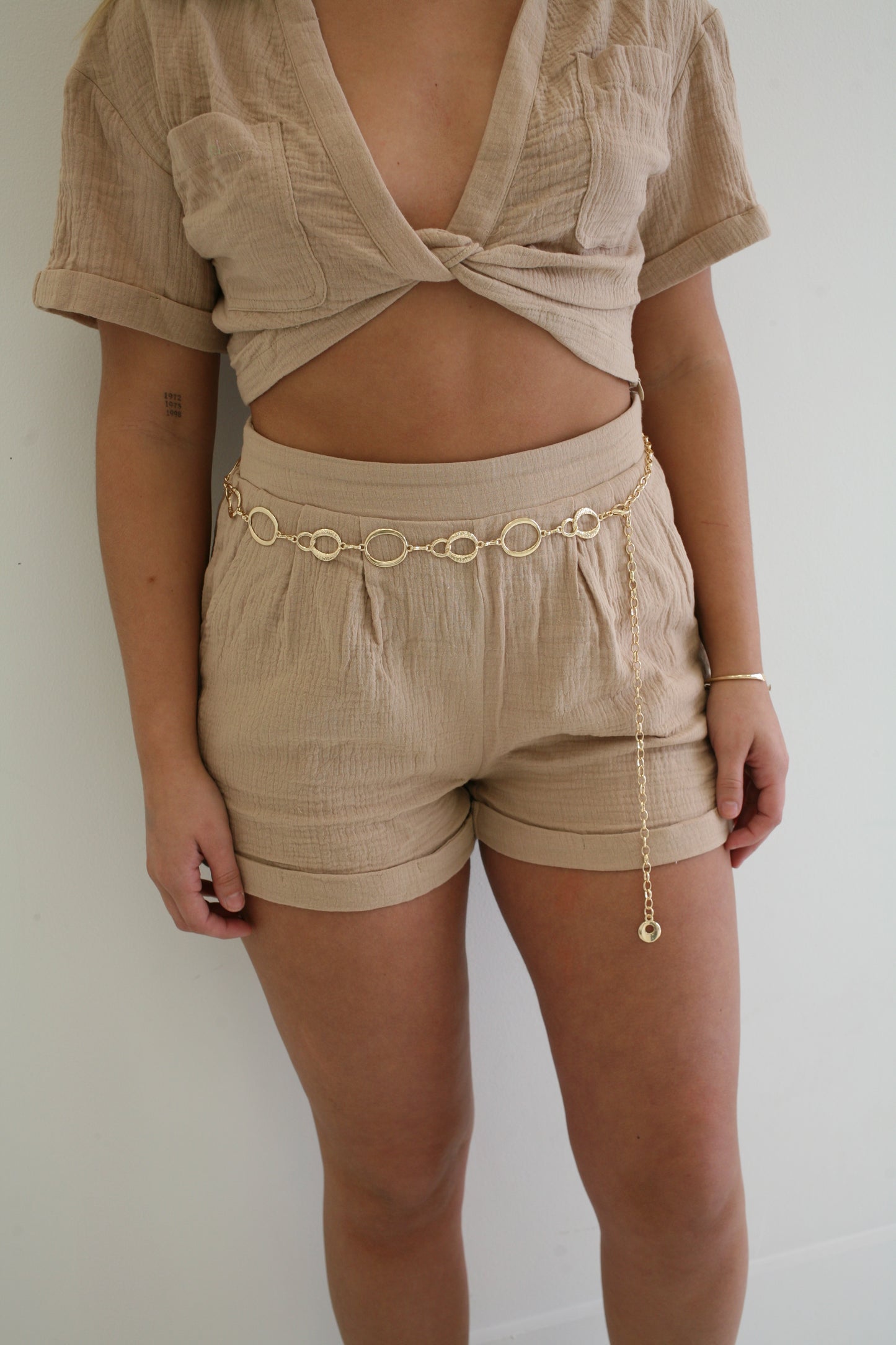 Gold Circle Chain Belt