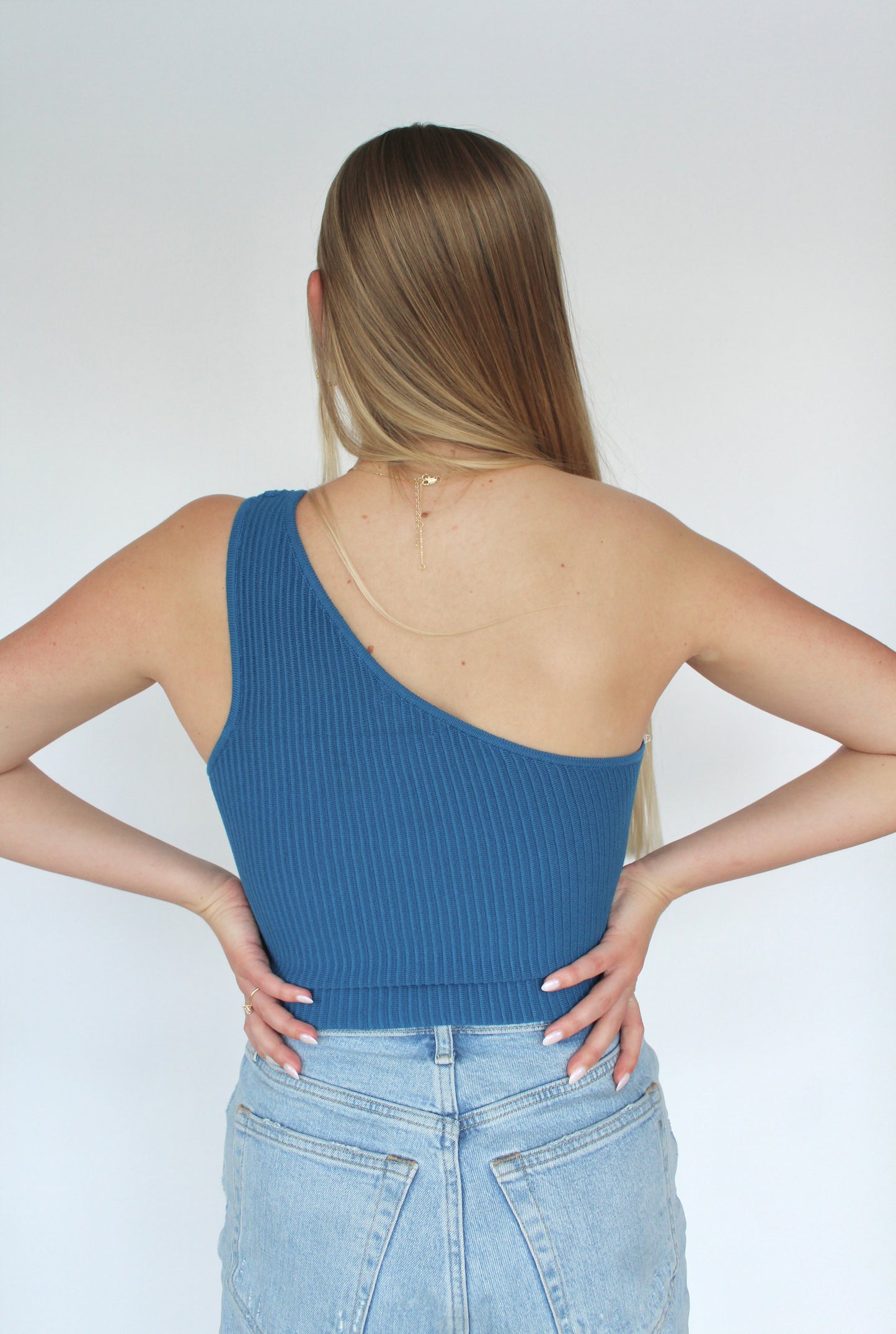 On The Side Top in Cobalt