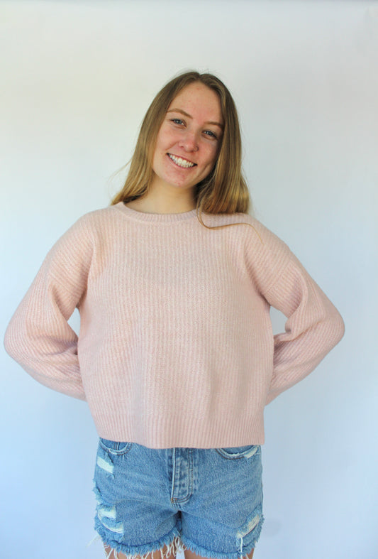 Cozy Morning Sweater in Pink